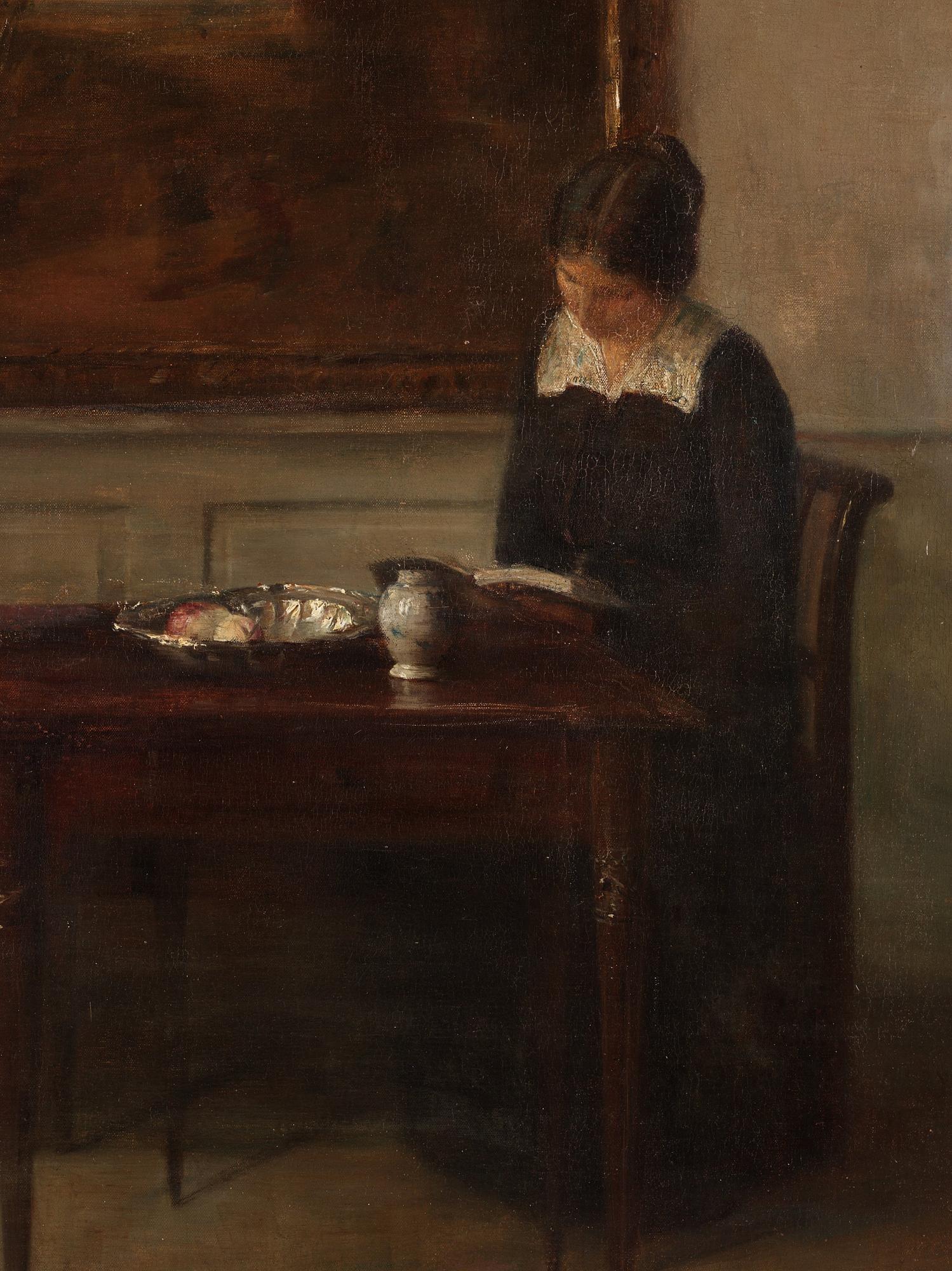 Carl Holsoe, Interior with the Artist's Wife.