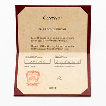 Cartier two rings platinum with round brilliant-cut diamonds.