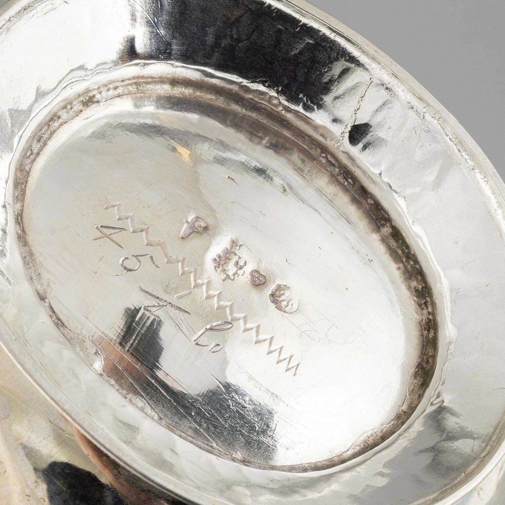 A Swedish late baroque silver coffee-pot, mark of Johan Lorens Starin, Stockholm 1742.