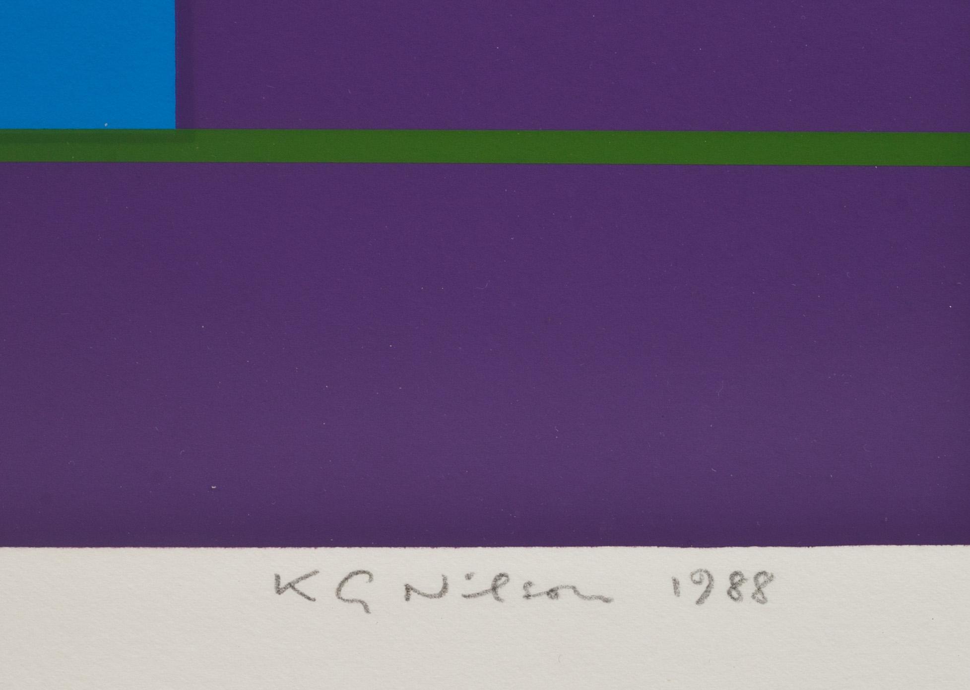 KG NILSON, 2 st, färglitografi. Signerad och numrerad 4/50 och daterad 1988.