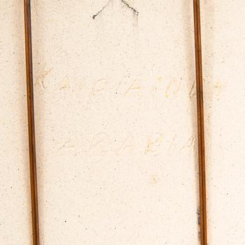 BIRGER KAIPIAINEN, a stoneware decorative dish signed Kaipiainen Arabia.