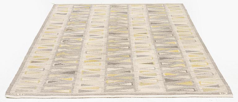 Ingrid Dessau, a carpet, 'Pilevall', flat weave and tapestry weave, c. 258 x 173 cm, signed KLH ID.