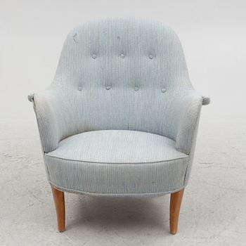 Carl Malmsten, a "Cirkus" armchair, Sweden, mid20th century.