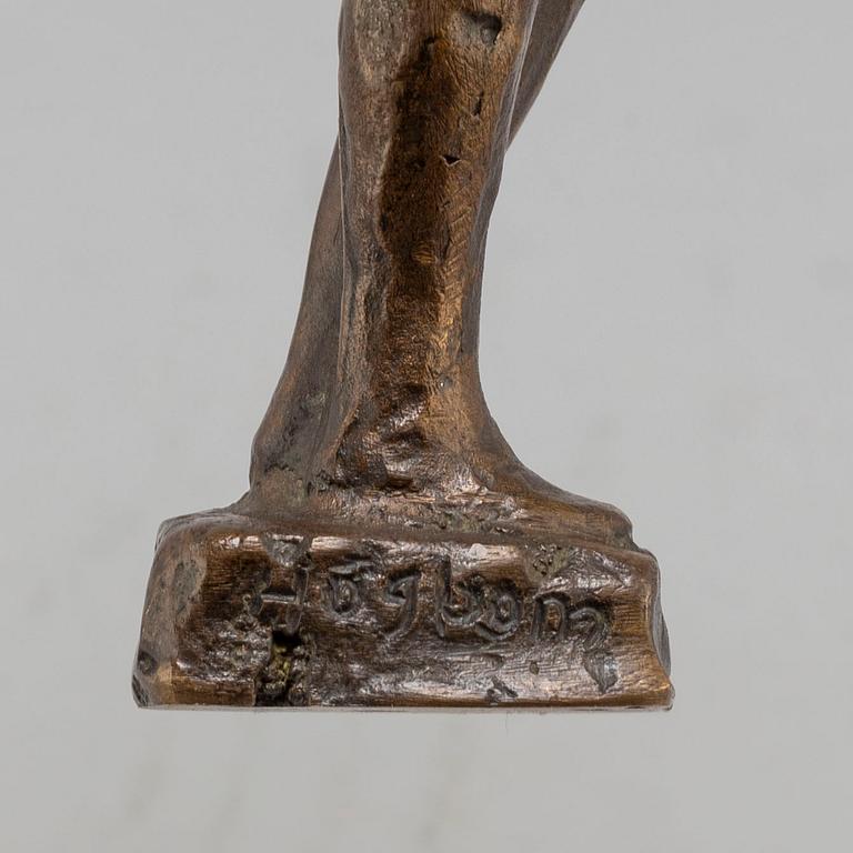 HELGE HÖGBOM, sculpture, bronze, brown patina, signed Högbom.