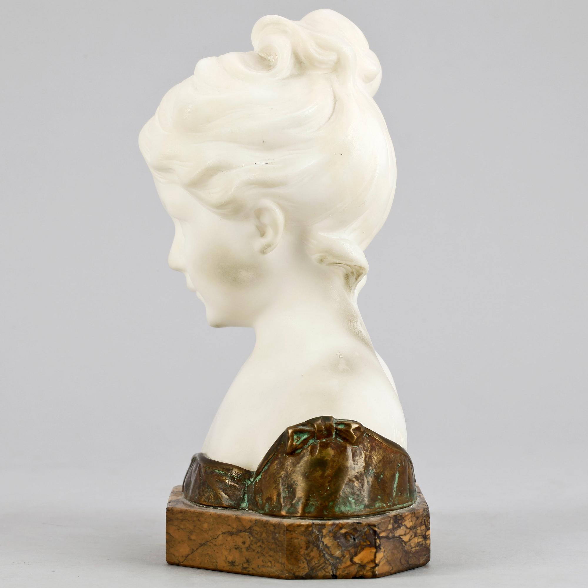 OKÄND KONSTNÄR, alabaster, märkt Gino, 1800/1900-tal.