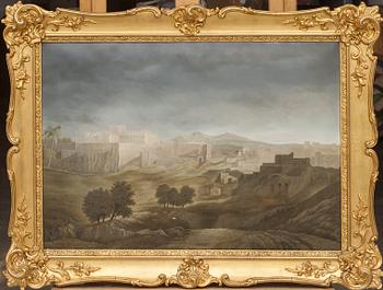 OKÄND KONSTNÄR, olja på duk, ej signerad, 1800-talets slut.