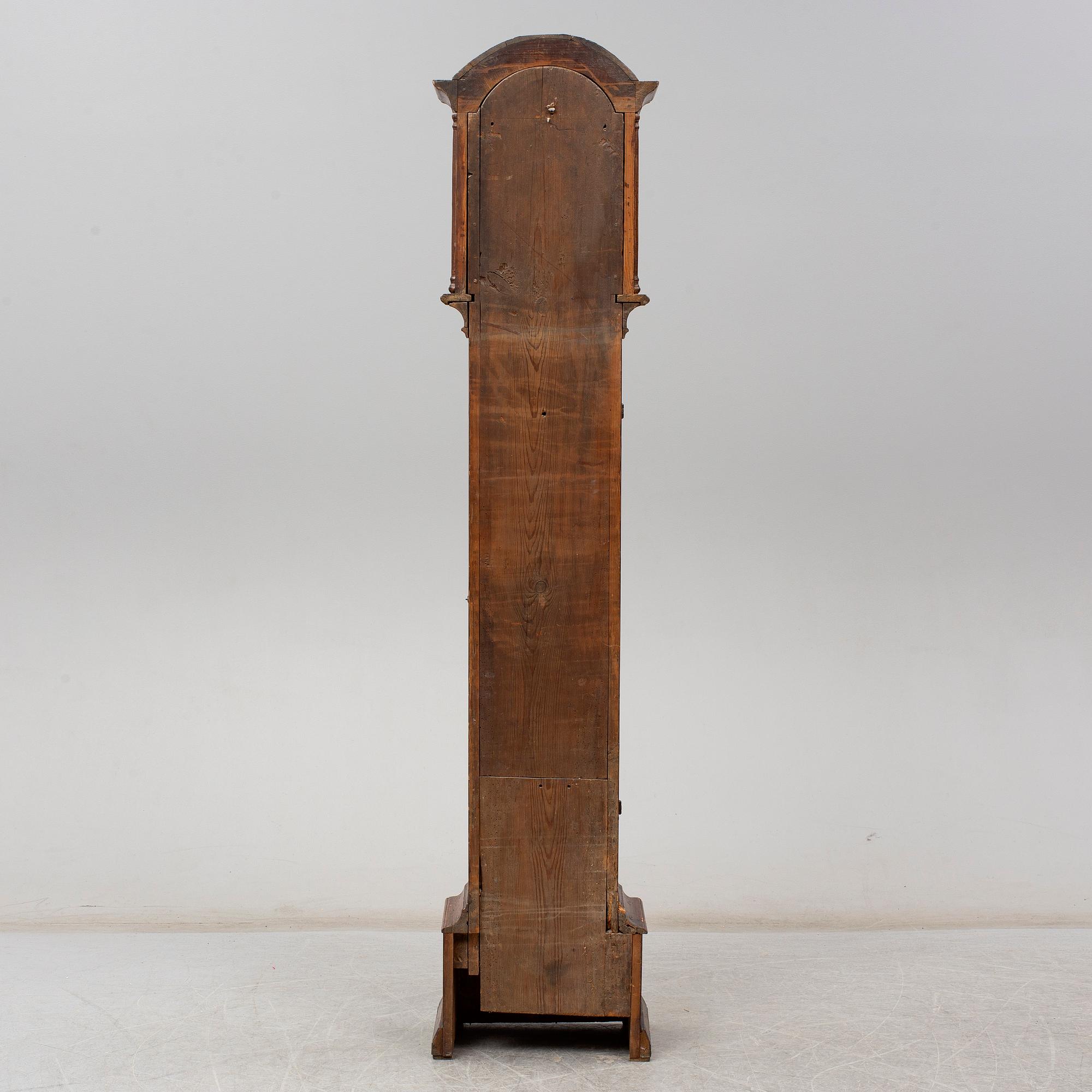 A Swedish long case clock, second half of the 18th century.