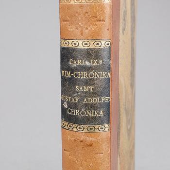 KONUNG CARL DEN IX:DES RIM-CHRÖNIKA SAMT KONUNG GUSTAF ADOLPHS..", Stockholm 1759.