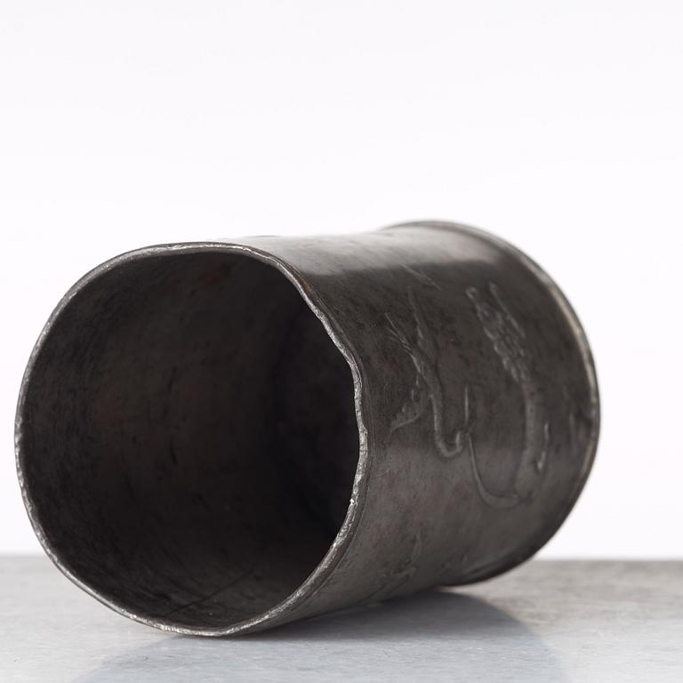 Nils Fougstedt, NILS FOUGSTEDT, a set of four pewter items, Svenskt Tenn, Sweden ca 1928.