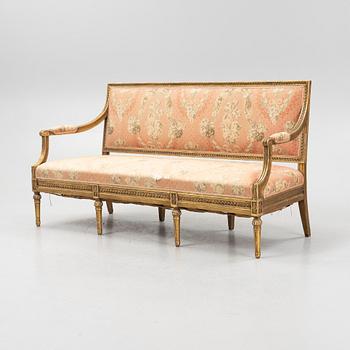 A Gustavian style sofa, late 19th Century.