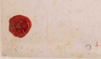 Fan painting, Peony, China, early 1900s.