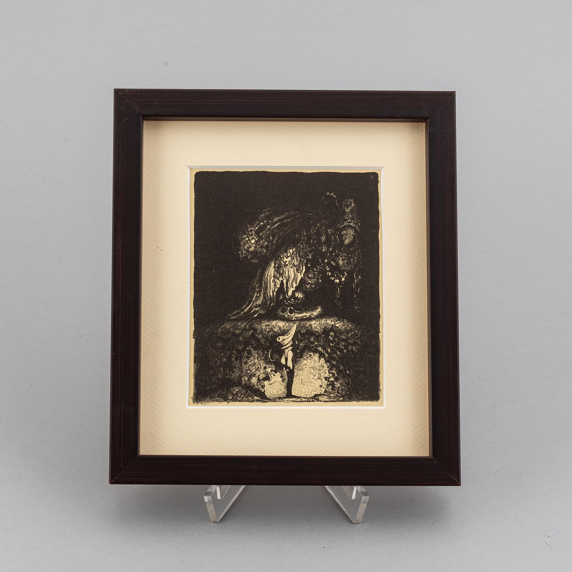John Bauer, lithopgraph, from "Troll", 1915. Signed B in the print.