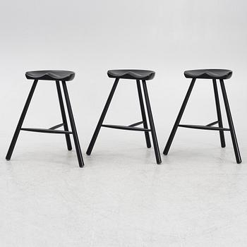 Werner, 3 stools, "Shoemaker chair No 49", designed in 1936.