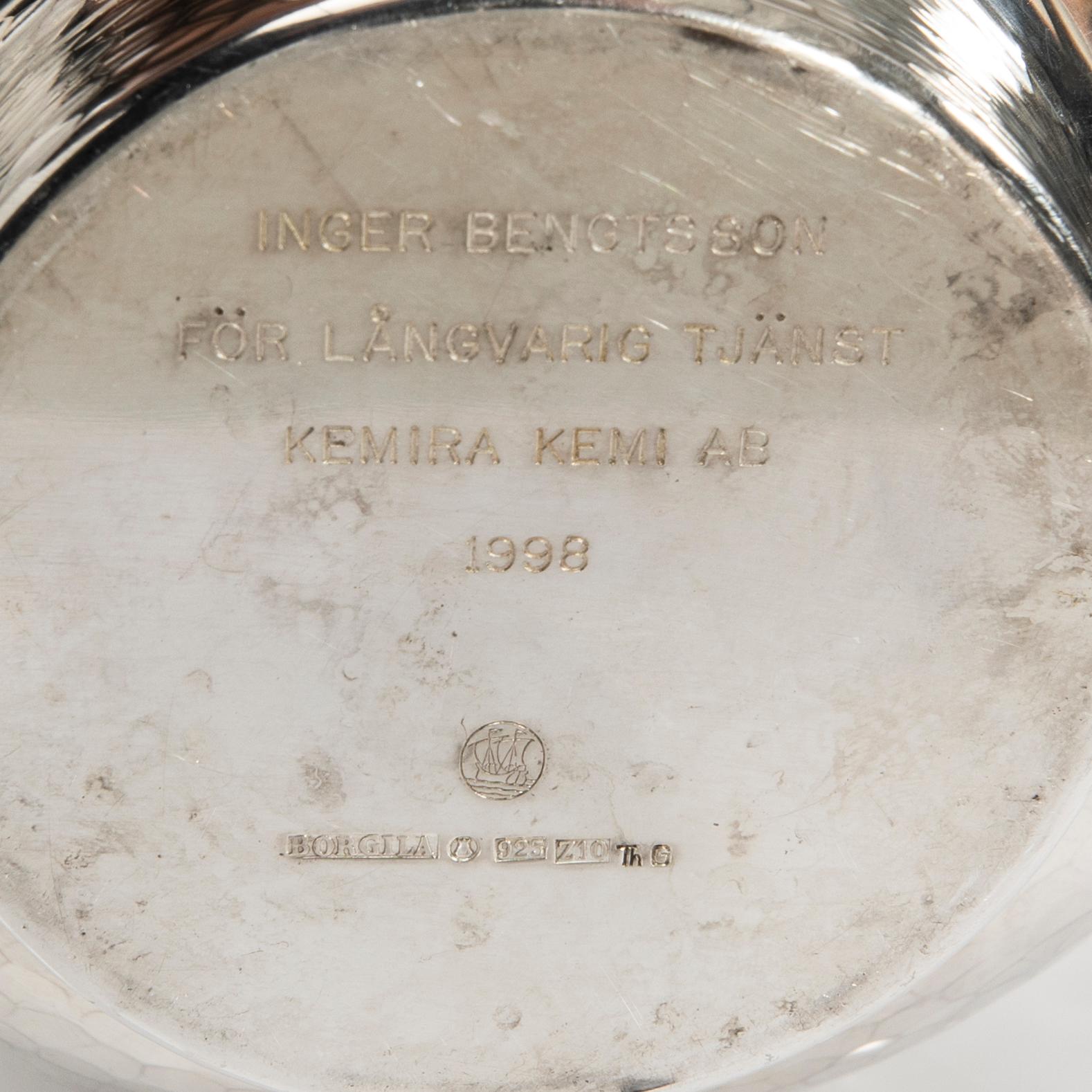 Atelier Borgila, Bowl, sterling silver, 1998.