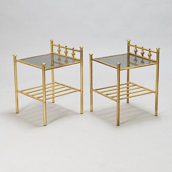 A pair of late 20th-century bed side tables.