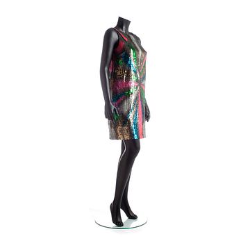 EMILIO PUCCI, a multi-coloured sequin dress.