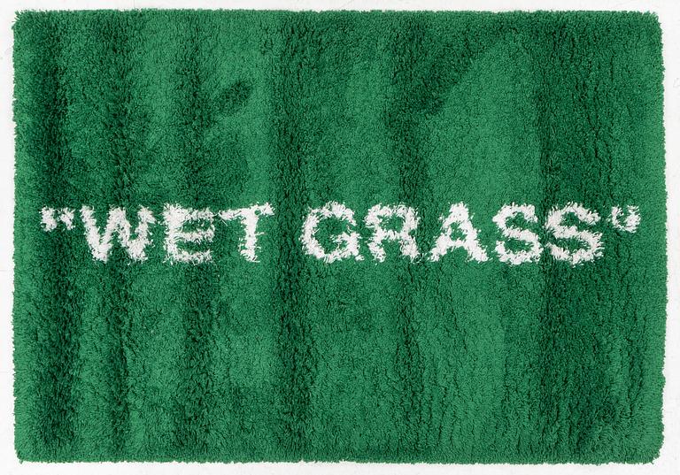 Virgil Abloh, a 'Wet Grass' carpet, Ikea, c. 195 x 133 cm.