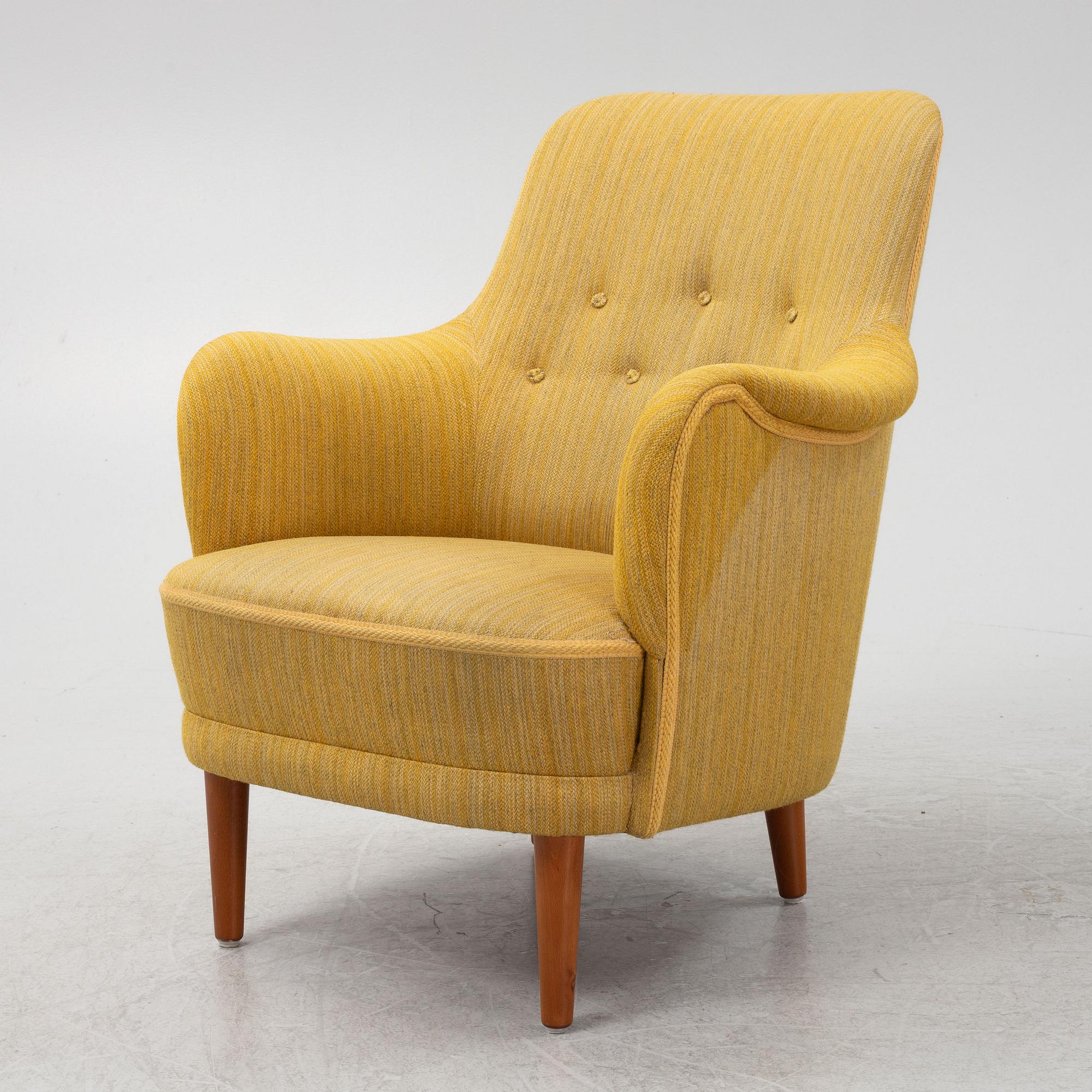 Carl Malmsten, a 'Samsas' armchair, O.H. Sjögren, second half of the 20th Century.