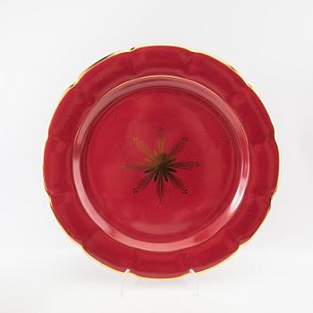 Arthur Percy, 25 pieces, "Rubin", Gefle, mid-20th century.