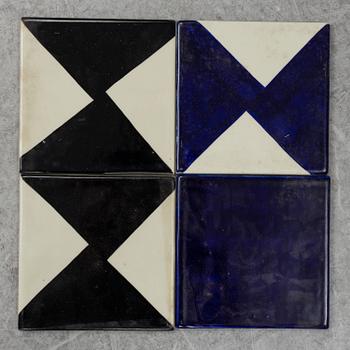 MARIANNE WESTMAN, kakelplattor, ca 64 st, Rörstrand, 1950-60-tal.