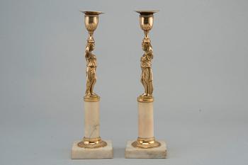 A PAIR OF CANDLESTICKS.