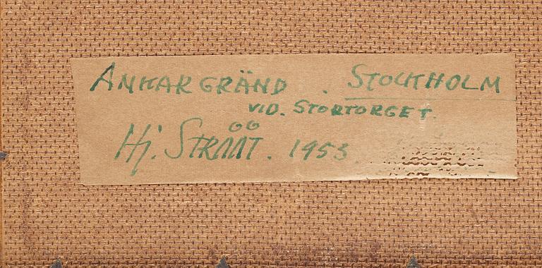 HJALMAR STRÅÅT, oil on panel, signed and dated 1955 verso.