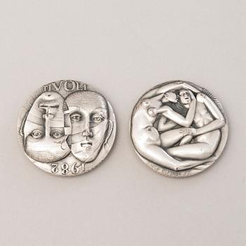 MEDALJER, 6 st, silver, Paavo Nurmi, Tivoli och Aino Ackté.