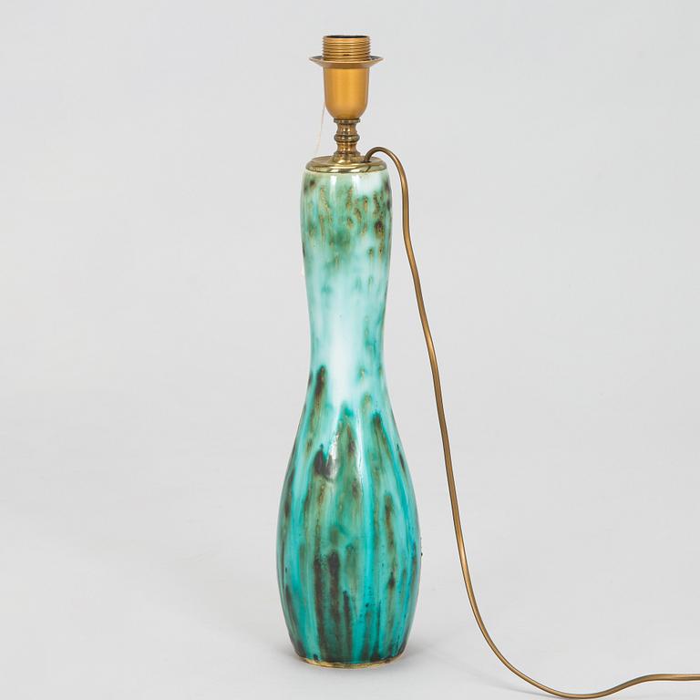 Friedl Holzer-Kjellberg, a ceramic tablelamp, signed Arabia -F.H.Kj.-.