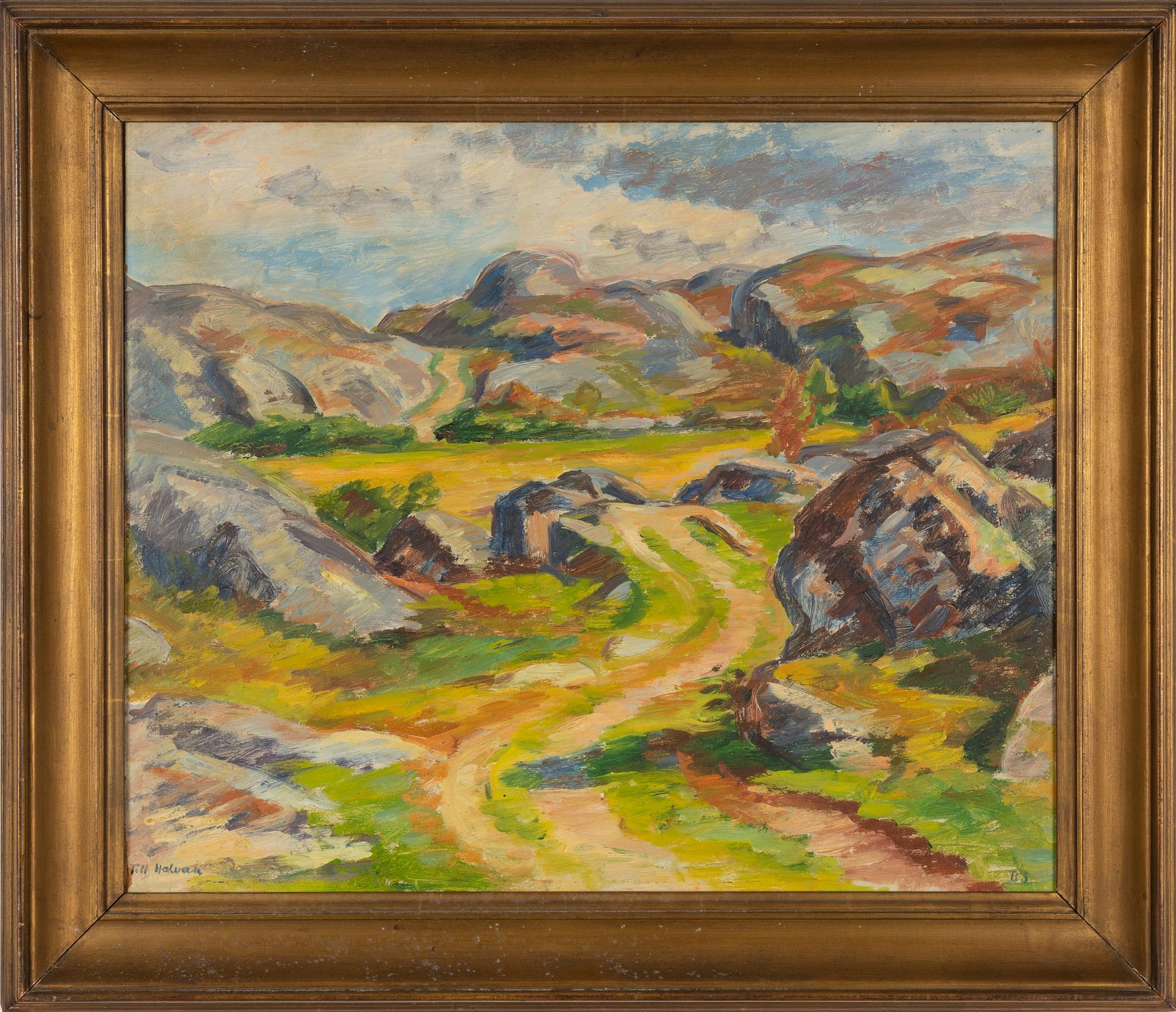 Birger Simonsson, oil on panel, signed BS.