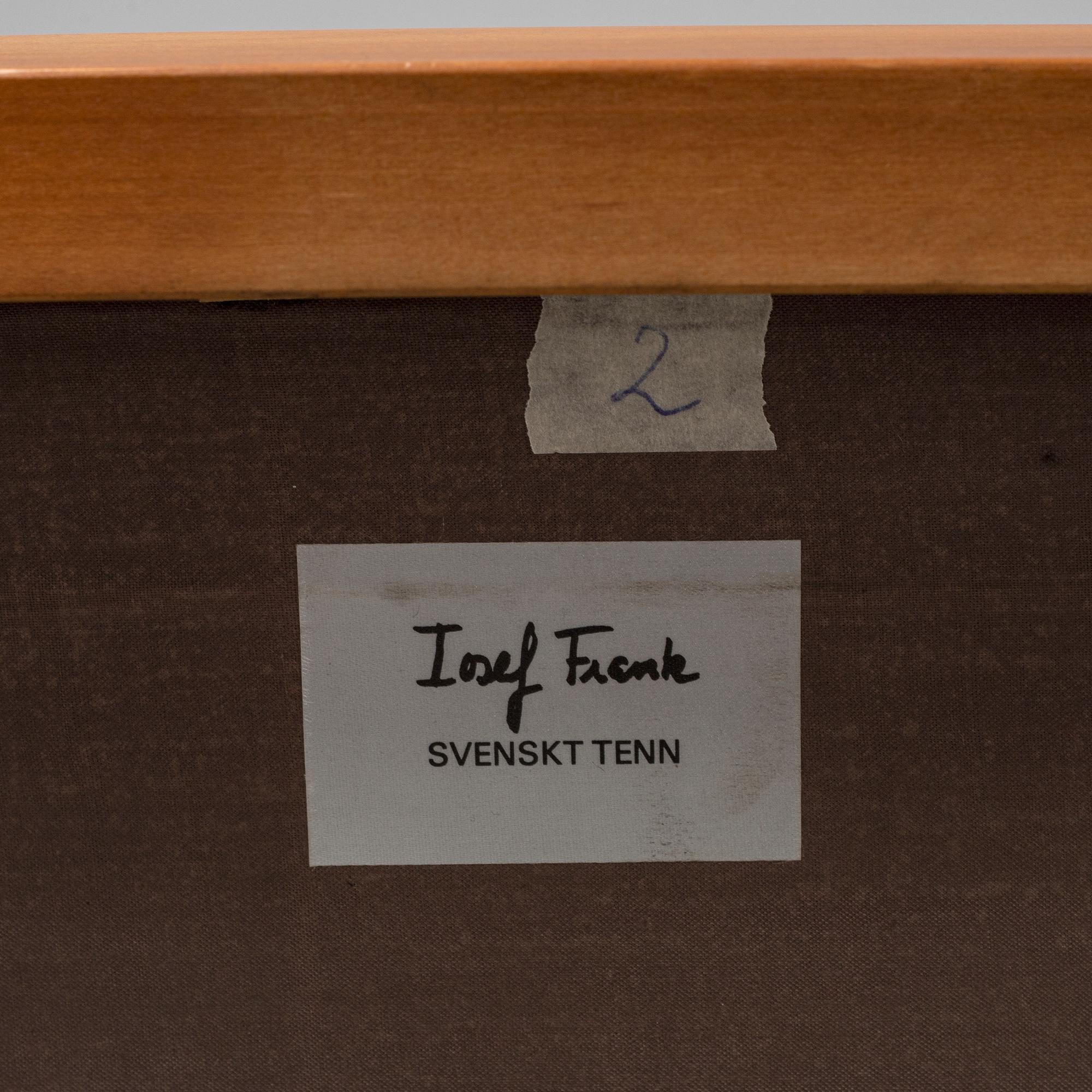 A pair of mahogany and rattan dining armchairs, Josef Frank, , model 1165, Svenskt Tenn, Stockholm.