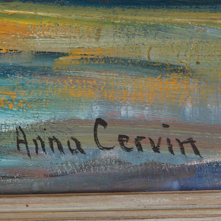 ANNA CERVIN, oil on canvas, signed.