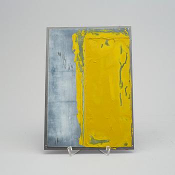 HÅKAN REHNBERG, oil on lead plate, signed, dated 1993 and numbered XIII/XXIX  on verso.