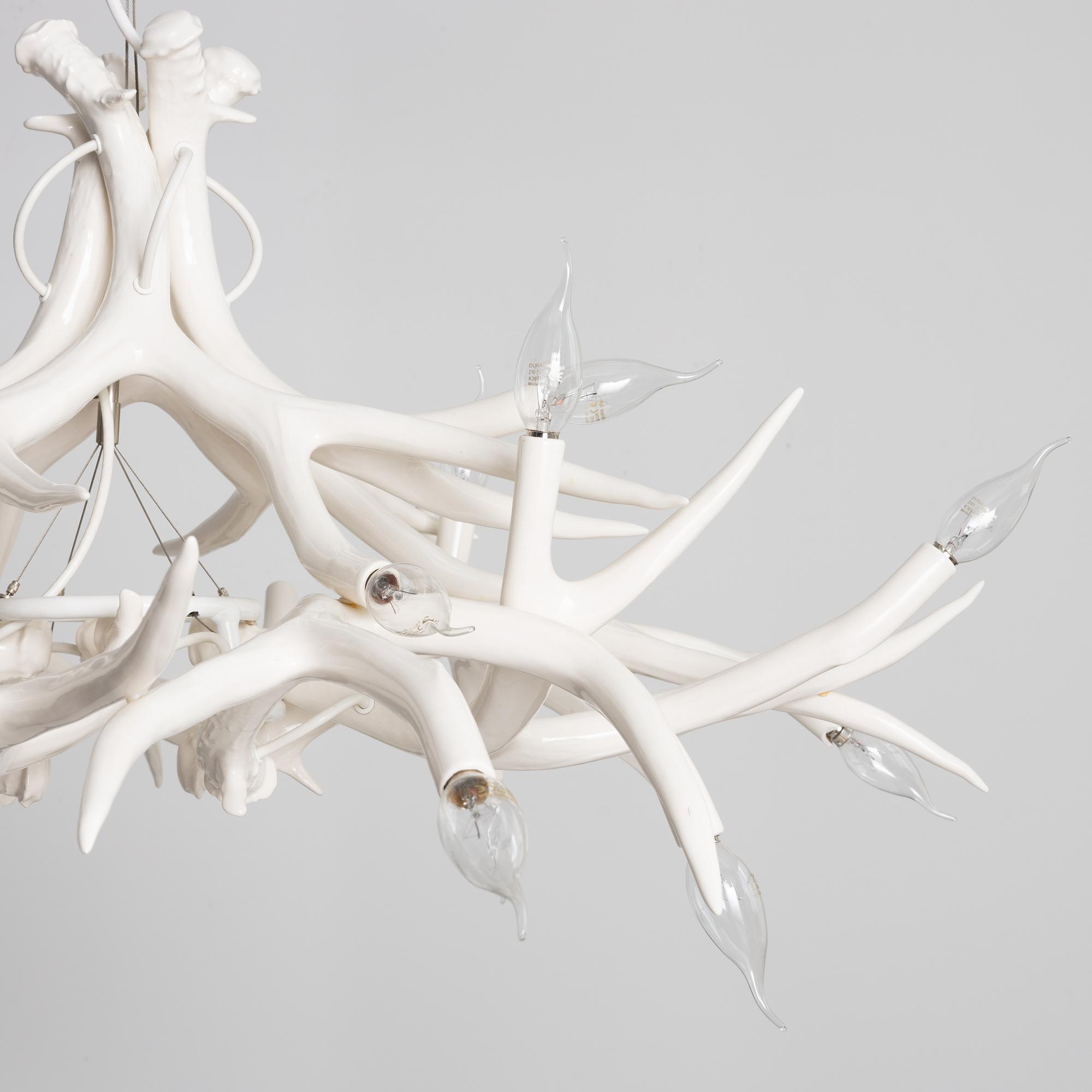 Jason Miller, a 'Superordinate Chandelier 12 Antlers,' ceiling lamp, Roll & Hill, USA.