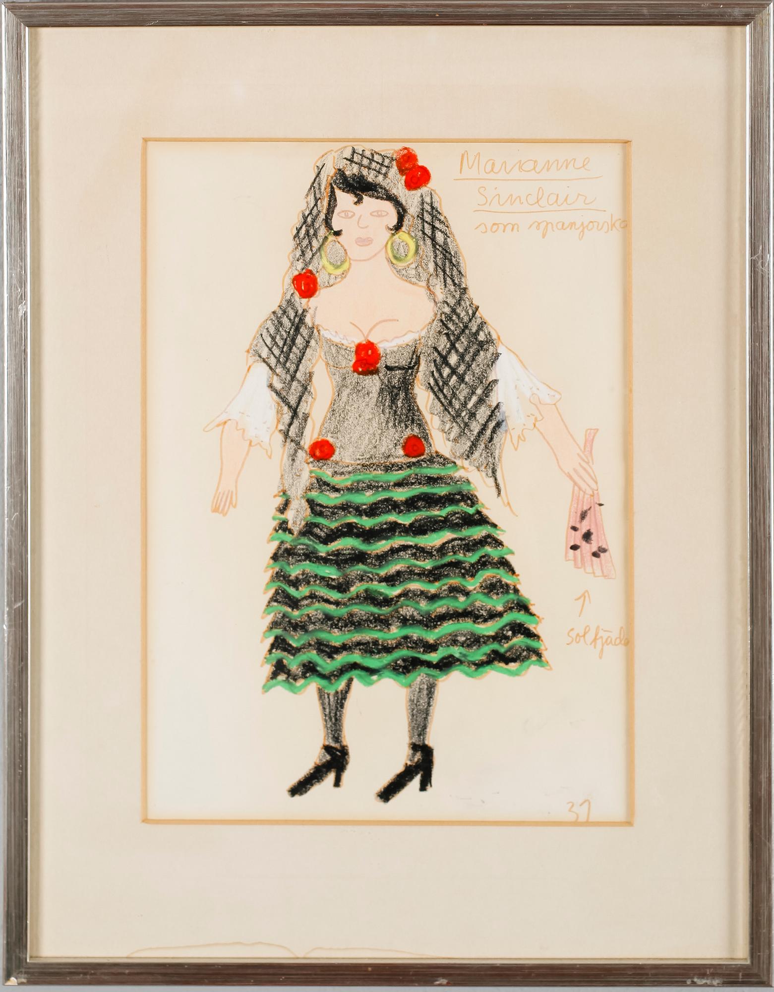 MARIE LOUISE DE GEER-BERGENSTRÅHLE, 11 st, blandteknik, en signerad.