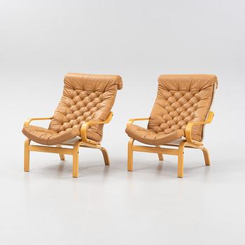 Nobuo Nakamura, fåtöljer, ett par, "Poäng"/"Poem" IKEA, modellen formgiven 1977.