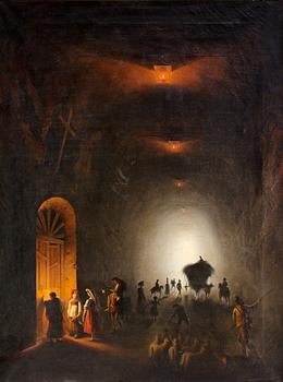 383. Friedrich Nerly dä Hans art, Tunnel i Possillipo, Neapel.