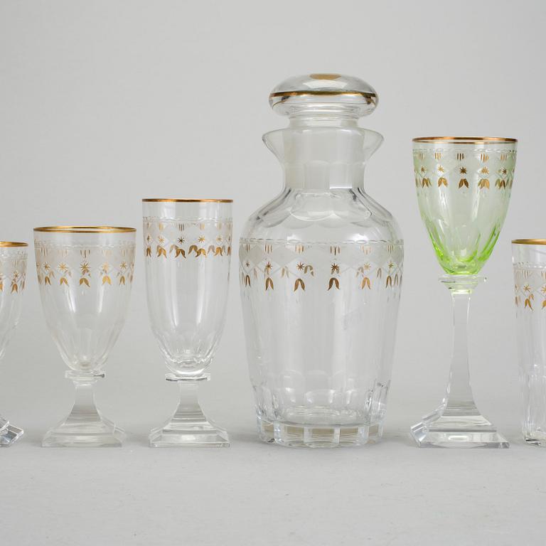 GLASSERVIS, 67 delar, "Odelberg Junior", Kosta, 1900-talets andra hälft.