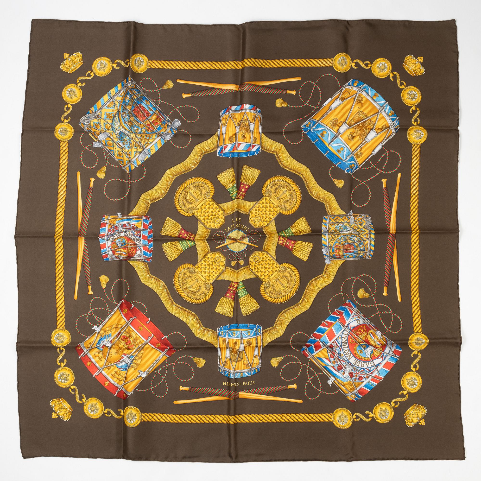 Hermès, scarf, "Les Tambours".