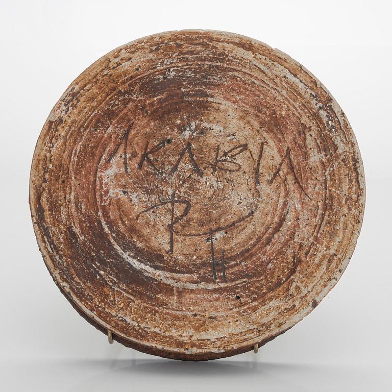 Raija Tuumi, fat, chamotterat stengods, signerad ARABIA RT.