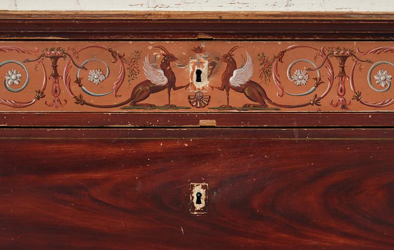 A Swedish late Gustavian commode, from Nils Asplind's workshop in Falun, active 1785-1820.