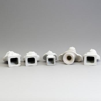 NINE PARIAN BUSTS, Gustafsberg and Rörstrand, ca 1900.