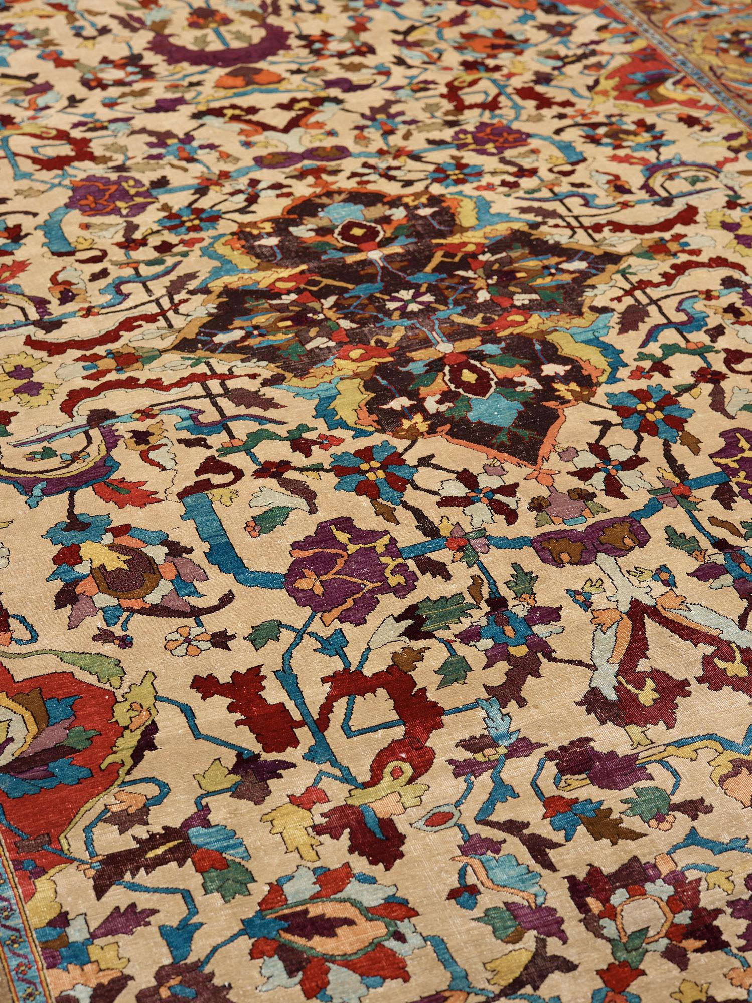 MATTA. Antik silke Keshan s.k. Motachem. 202,5 x 136,5 cm.