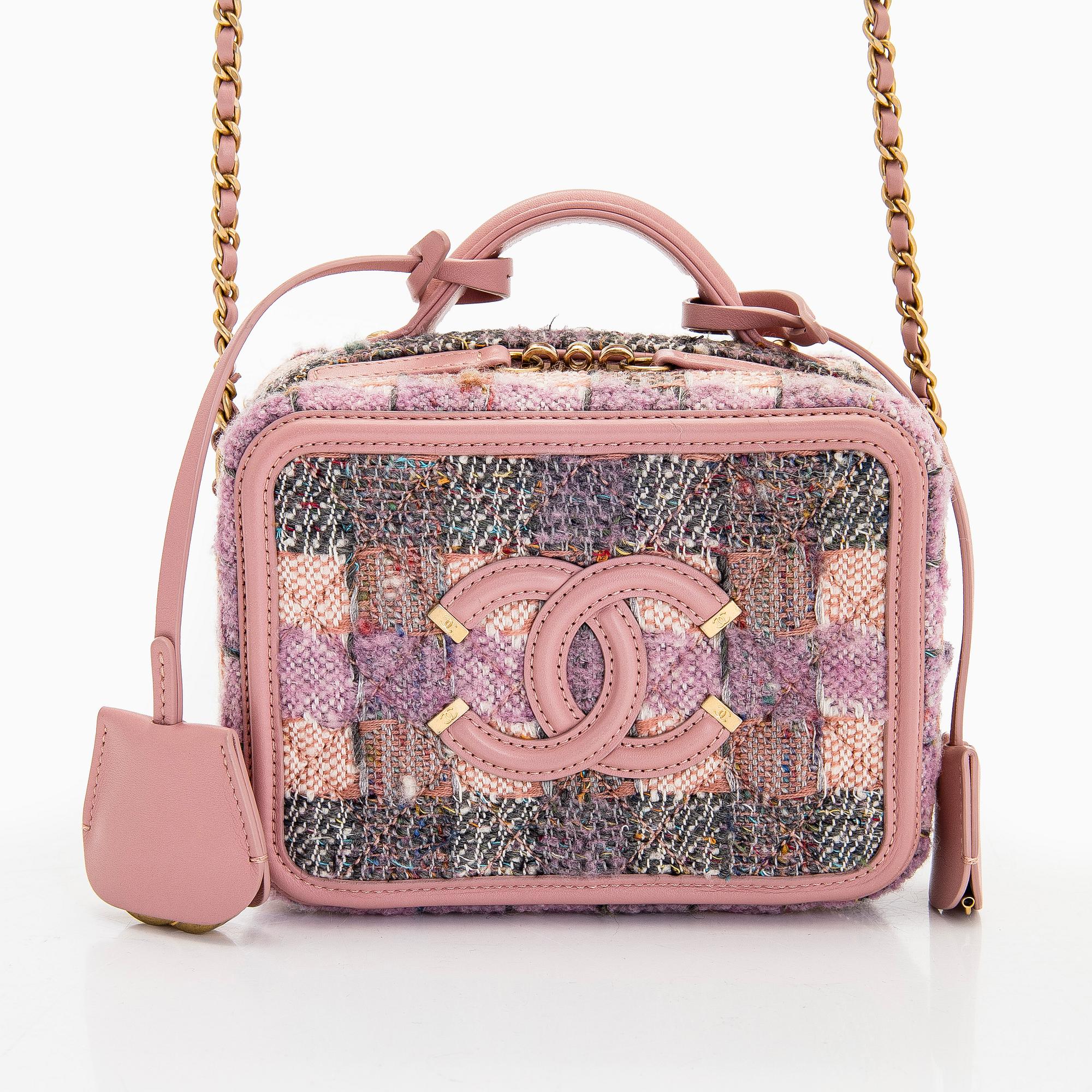 Chanel, a "Small Tweed Filigree Vanity Case" bag, 2019.