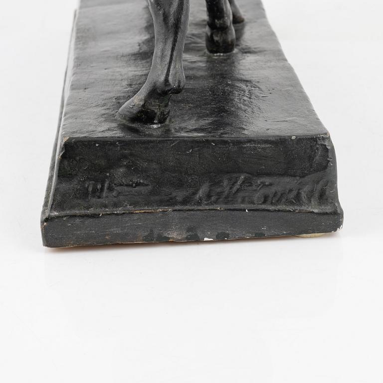 Arvid Knöppel. Sculpture, signed, patinated plaster.