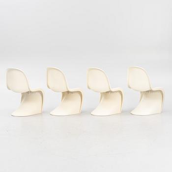 Verner Panton, stolar, 4 st, "Panton chair", Herman Miller, 1971-77.