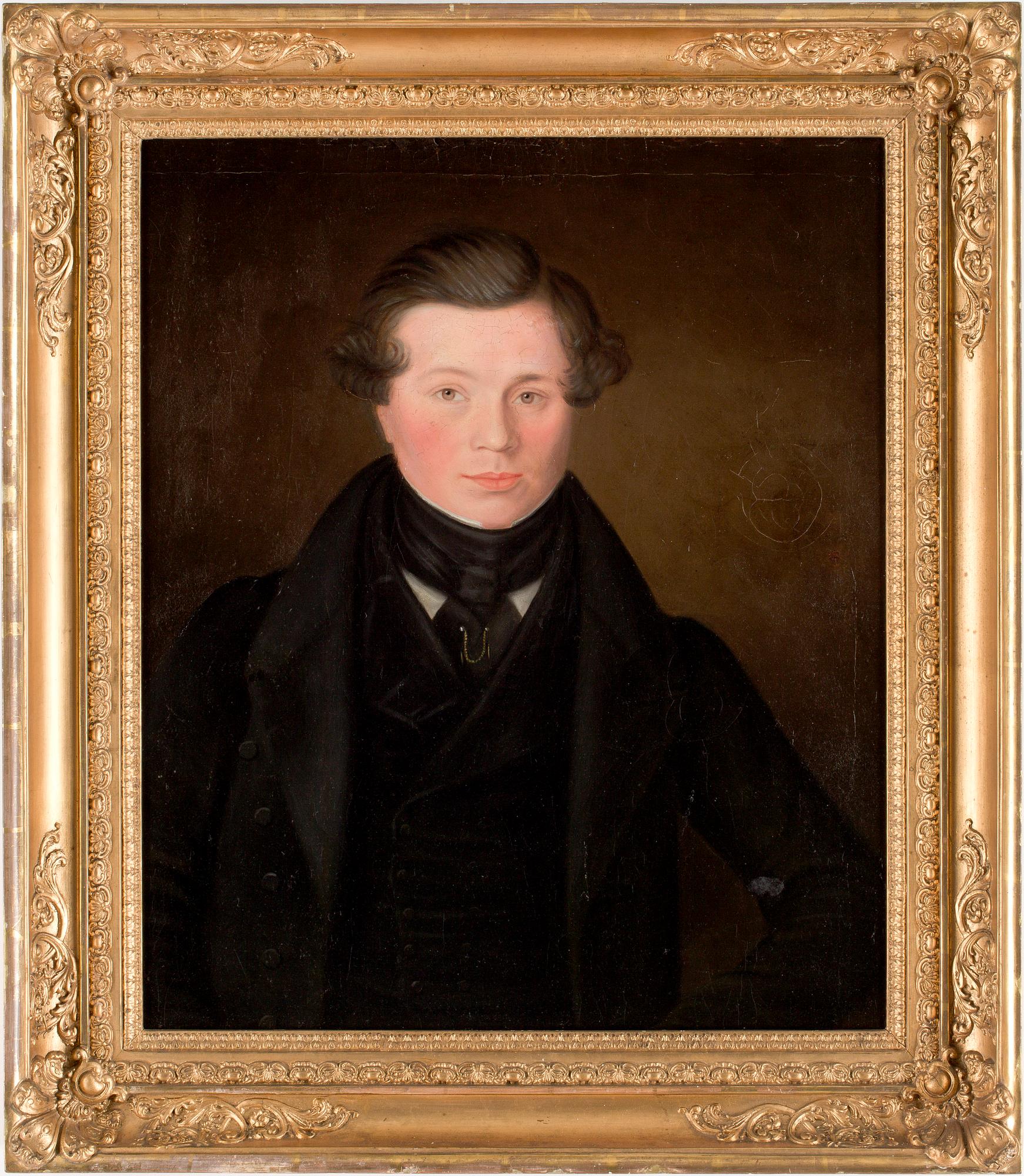 OKÄND KONSTNÄR, olja på duk. 1800-tal.