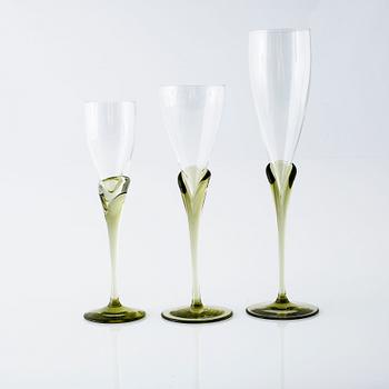 40 glasses, model "Papyrus" by Michael Böhm for Rosenthal Studioline, second half of the 20th century.