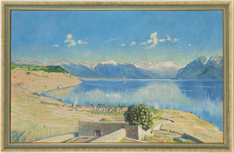 Hermann Werner, "Le Lac Leman vu de Grandvaux".