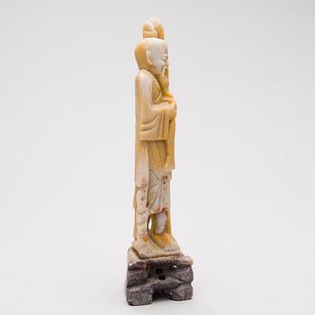 Five 20th Century Chinese soapstone figurines.