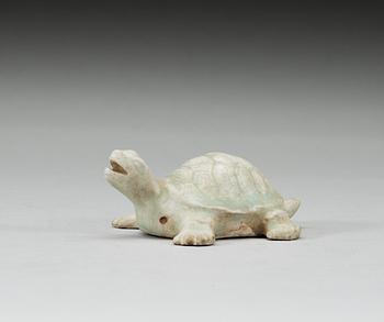 A pale celadon glazed figurine of a turtle, Song dynasty (960-1279).